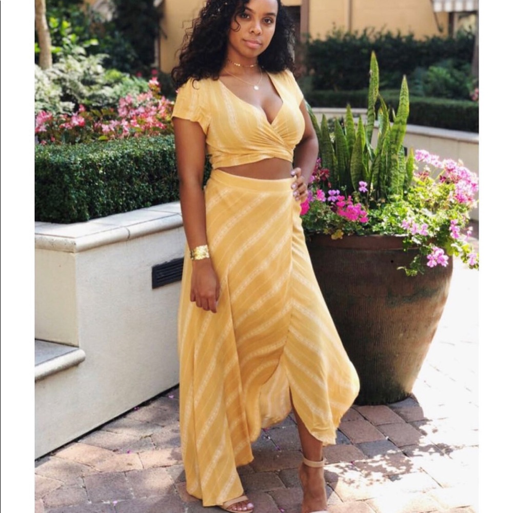 Canary Yellow Two Piece Set